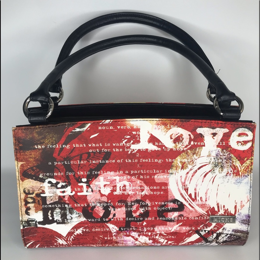 MICHE Love Faith Hope Double Handle Handbag